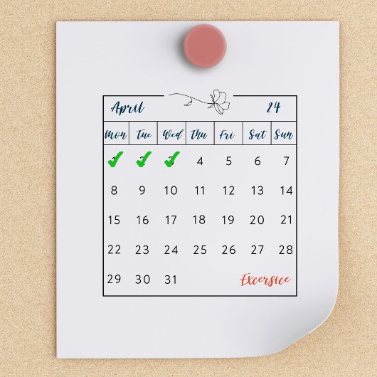 Monatlicher Bullet Journal Kalender Habit Tracker  Gummistempel