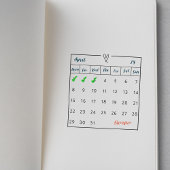 Monatlicher Bullet Journal Kalender Habit Tracker  Gummistempel