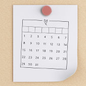 Monatlicher Bullet Journal Kalender Habit Tracker  Gummistempel