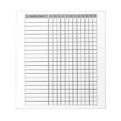 Monatlicher Checklisten-Plan Notepad Notizblock (Vorderseite)