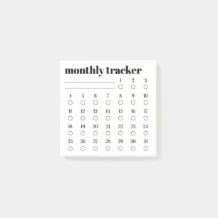 Monatlicher Gewohnheits-Tracker Klebezettel-Block Post-it Klebezettel
