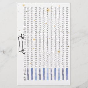 Monatlicher Gewohnheits-Tracker 'Shine Like Stars' Briefpapier