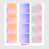 Monatlicher Gradient-Volljahreskalender 2024 Aufkleber (Blatt)