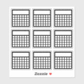 Monatlicher Habit-Tracker Aufkleber (Blatt)