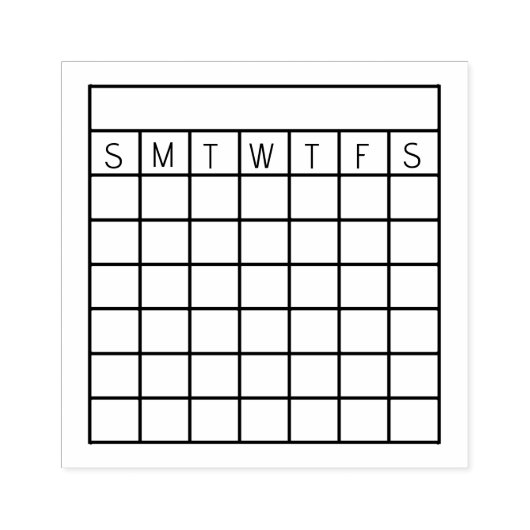 Monatlicher Habit-Tracker, Kalender-Briefmarke, Ze Gummistempel (Prägung)