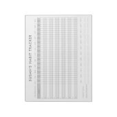 Monatlicher Habit-Tracker - Minimalistischer graue Notizblock (Rotiert)