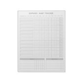 Monatlicher Habit-Tracker - Minimalistischer graue Notizblock (Rotiert)