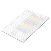 Monatlicher Habit-Tracker - Minimalistischer Regen Notizblock (angewinkelt)