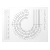 Monatlicher Habit-Tracker - Moderner Minimalistisc Notizblock (Vorderseite)