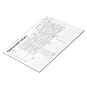 Monatlicher Habit-Tracker - Modernes Minimalistisc Notizblock (angewinkelt)