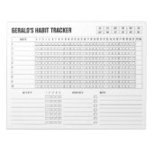 Monatlicher Habit-Tracker - Modernes Minimalistisc Notizblock (Vorderseite)