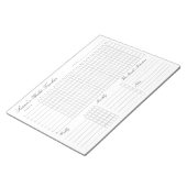 Monatlicher Habit-Tracker - Modernes Minimalistisc Notizblock (angewinkelt)