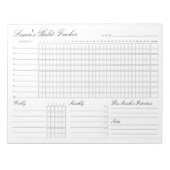 Monatlicher Habit-Tracker - Modernes Minimalistisc Notizblock (Vorderseite)