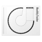Monatlicher Habit-Tracker Notizblock (Vorderseite)