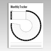 Monatlicher Habit-Tracker Notizblock