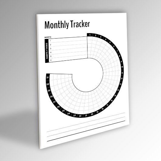 Monatlicher Habit-Tracker Notizblock