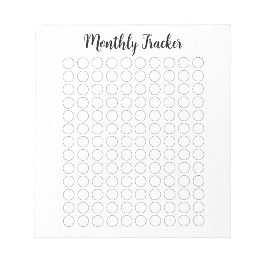 Monatlicher Habit-Tracker Notizblock (Vorderseite)
