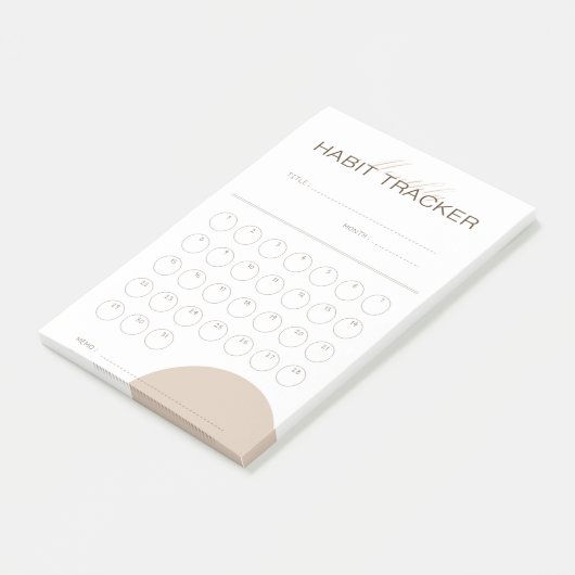 Monatlicher Habit-Tracker Post-it Klebezettel (angewinkelt)