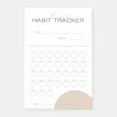 Monatlicher Habit-Tracker Post-it Klebezettel (Vorderseite)