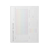 Monatlicher Habit-Tracker - Rainbow Minimalistisch Notizblock (Rotiert)