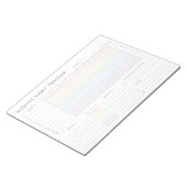 Monatlicher Habit-Tracker - Rainbow Minimalistisch Notizblock (angewinkelt)