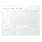 Monatlicher Habit-Tracker - Rainbow Minimalistisch Notizblock (Vorderseite)