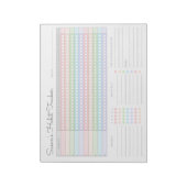 Monatlicher Habit-Tracker - Rainbow Minimalistisch Notizblock (Rotiert)