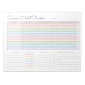 Monatlicher Habit-Tracker - Rainbow Minimalistisch Notizblock (Vorderseite)