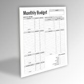 Monatlicher Haushalt Notizblock