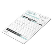 Monatlicher Haushaltplan für Einnahmen und Ausgabe Notizblock (angewinkelt)