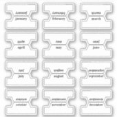 Monatlicher Index-Tab-Journal-Trenner-Planer klapp Aufkleber (Vorderseite)