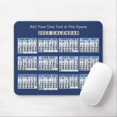 Monatlicher Kalender 2022 Leicht zu lesen Mousepad (Mit Mouse)