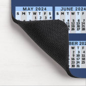 Monatlicher Kalender 2024 Jahr leicht zu lesen Bus Mousepad (Ecke)
