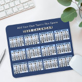 Monatlicher Kalender 2025 Leicht zu lesen Mousepad