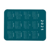 Monatlicher Kalender 2025 Magnet (Horizontal)