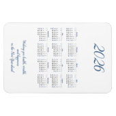 Monatlicher Kalender 2026 mit Zitat Magnet (Horizontal)