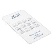 Monatlicher Kalender 2026 mit Zitat Magnet (Rechte Seite)