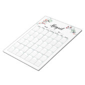 Monatlicher Kalender Niedlicher Blumenkalender Notizblock (angewinkelt)