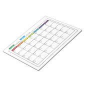 Monatlicher Kalender Notizblock (angewinkelt)