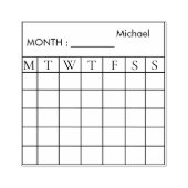 Monatlicher Kalender-Planer Gummistempel (Prägung)