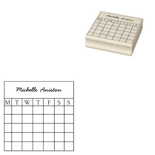 Monatlicher Kalender-Planer Gummistempel (Stempel)