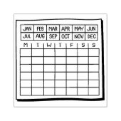 Monatlicher Kalenderplan Gummistempel (Prägung)