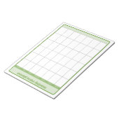 Monatlicher Menüplan Notepad Notizblock (angewinkelt)