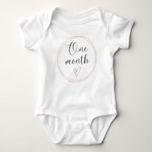 Monatlicher Milestone Bodysuit 1 Monat Baby Strampler (Vorderseite)