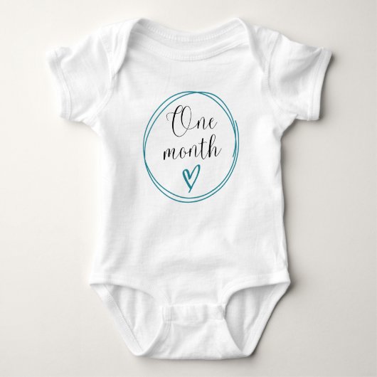 Monatlicher Milestone Bodysuit 1 Monat Baby Strampler (Vorderseite)