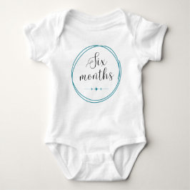 Monatlicher Milestone Bodysuit 6 Monate Baby Strampler