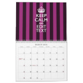 Monatlicher Personalisierter BEHALT CALM UND Ihr T Kalender (Mär 2026)