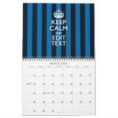 Monatlicher Personalisierter BEHALT CALM UND Ihr T Kalender (Mär 2026)