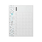 Monatlicher Planer für blaue und schwarze Punkte Notizblock (Rotiert)