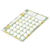 Monatlicher Planer | Sonnenblumenmuster Kariert Notizblock (angewinkelt)